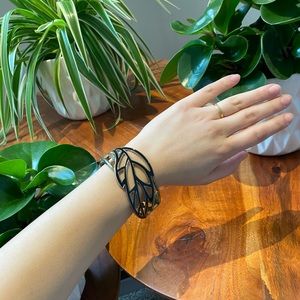 BOGO Black and Gold Hinged Cuff